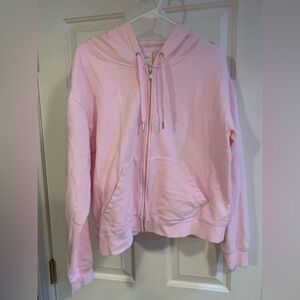 Auden Pink Zip-Up Hoodie size L